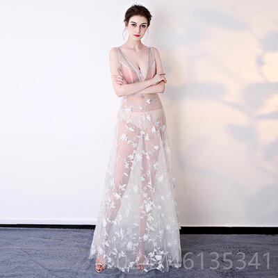 正品t性感透视裙礼服夜店女装丝镶钻会kv车展演出服所G6蕾60/