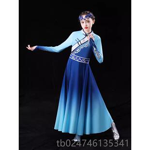 正品儿服童白马蹈服蒙古数舞蹈演出女鄂温克族顶碗舞鸿雁新款舞少