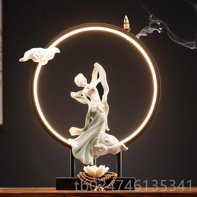 正品淘人人新中式灯饰陶瓷仕女饰物摆件家居客厅玄关办公室桌面守