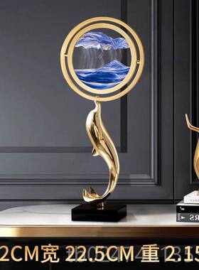 正品流沙摆件轻家新居客厅高档装饰玄电视柜高级感奢入户饰品乔迁