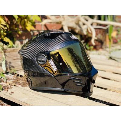 正品现货哈S风IMPSON辛普揭面盔森碳纤维雷格匪帮头盔印第安DS全