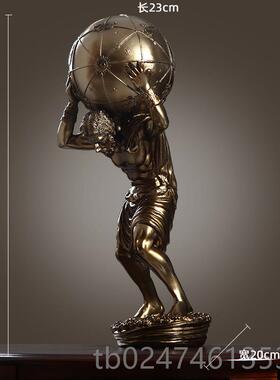 新款美式欧式客厅人品物雕摆塑件挑战者酒柜房办公室样板装饰摆设