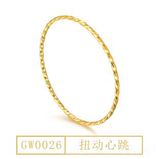 正品包银手镯三生三世黄金金9纯9足金女首饰手环金镯子实心金细9