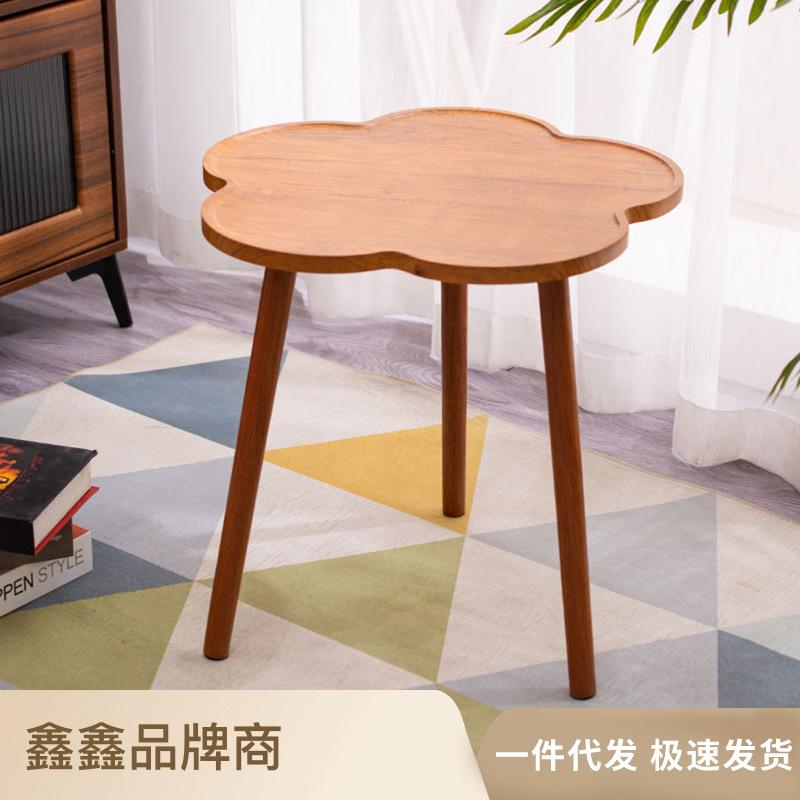 家用客厅阳台飘窗茶桌梅花木纹小茶台小户型客厅书房阳台小茶几