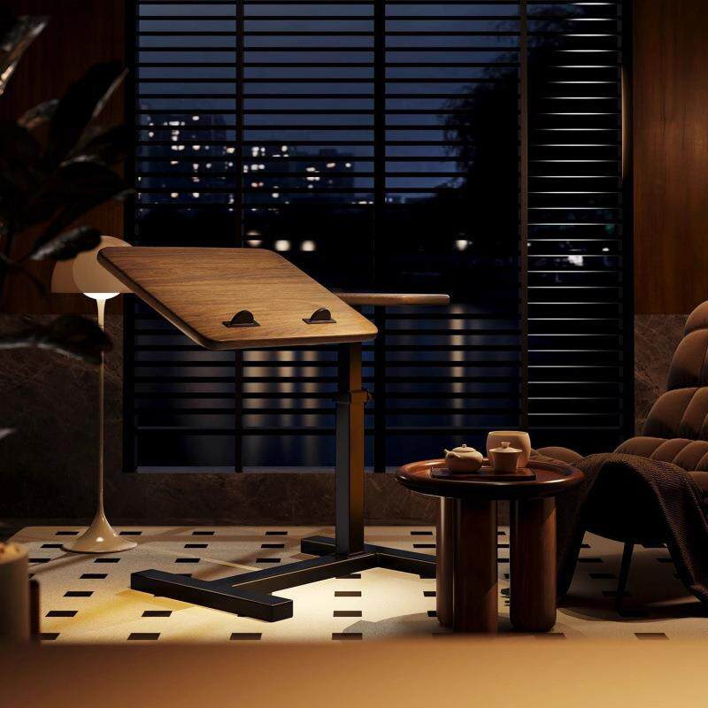 床边桌可移动懒人书桌卧室升降折叠电脑桌床上沙发桌子小家用奕鑫