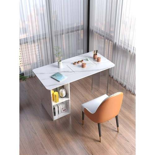 W7岩板轻奢茶几亚克力组合茶桌简约现代小户型家用办公室一体泡茶