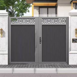 铝合金庭院门现代别墅大门花园栅栏门铁艺乡村自建房院门