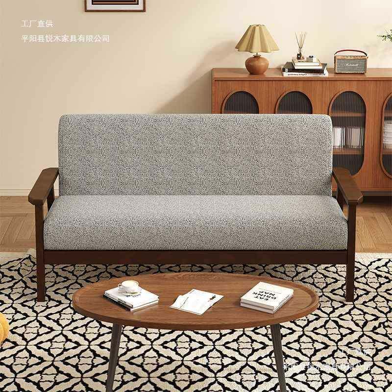 小户型客厅简易双人沙发经济型房间窄版两人位用休息区公寓小尺寸