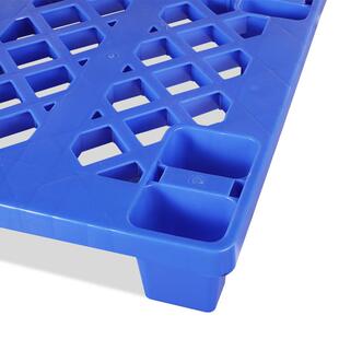 网格小双脚塑料卡板超市仓储塑料卡板托盘长方形九脚网格托盘