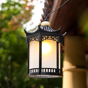 户外新中式吊灯室外壁灯别墅入户吊灯大门屋檐凉亭复古照明庭院灯