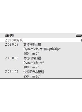 德国Wiha威汉Z99000205专业级加强型钳子3件套26854