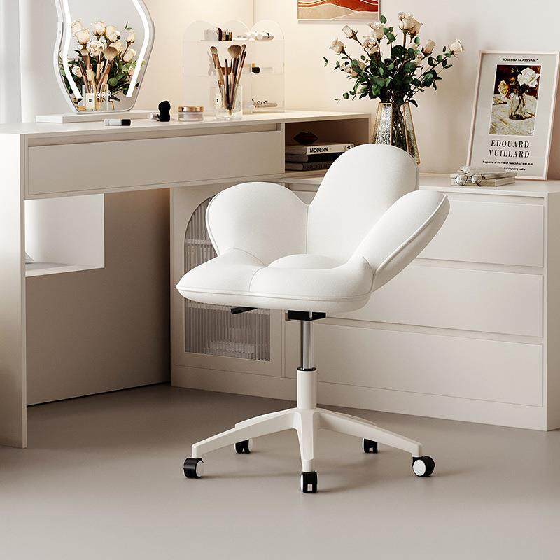 滑轮移动化妆椅女生卧室梳妆台椅子可旋转化妆凳子靠背升降梳妆凳