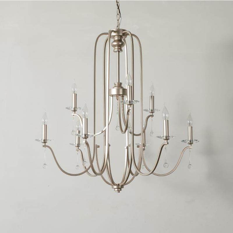 美式大吊灯客厅别墅复式楼法式轻奢美式铁艺创意水晶民宿餐厅灯具,家装灯饰光源,智能吊灯,淘宝优惠券,粉丝福利购,淘宝优惠卷