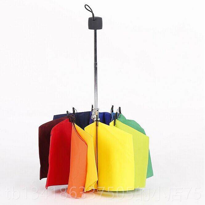 正品直杆16骨遇水伞雨伞24骨花免式C型手柄长持彩虹伞柄伞开双人