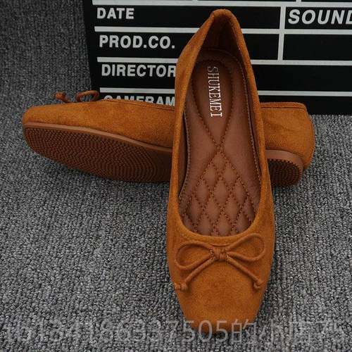 正品2024新百搭芭蕾平底韩版豆豆鞋舒适休闲包款鞋妇妈鞋大尺孕码