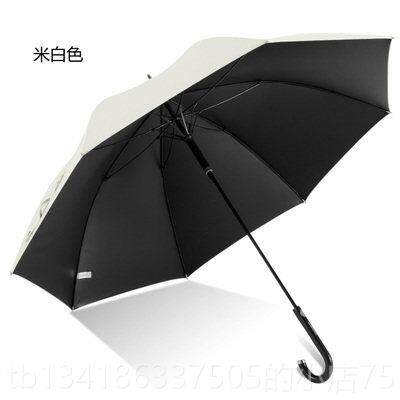 正品日系简约长柄伞黑胶用防晒晴雨两女遮伞抗UV直阳柄自动伞雨伞