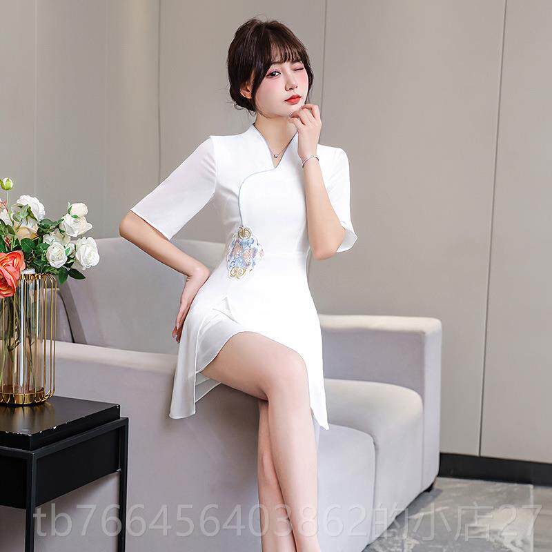 新款新款洗浴足疗裤子套装美足容师按显瘦拿女浴店桑技师服工作服