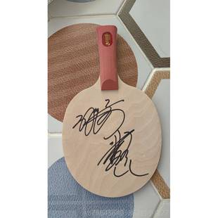 新款乒乓球星签名小球板孙颖樊莎楚王钦振东亲签名乒乓笔球拍全木