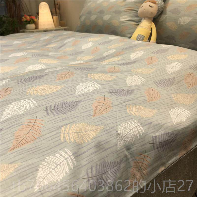 新款美式田园小子四叶件套全纯棉约棉北简欧民宿1.8米床单被套三