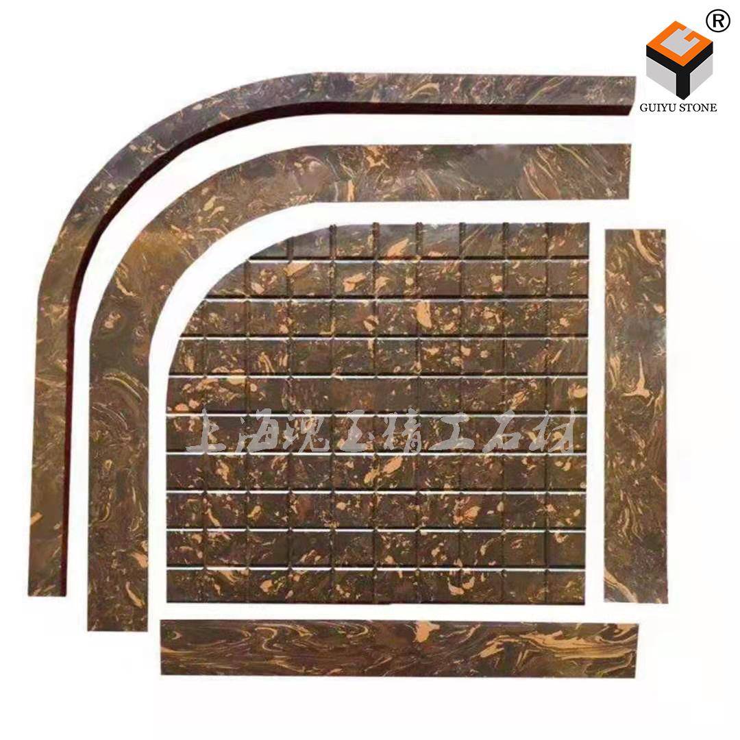 菱8V285淋浴房底座底盆拉浴室门槛石大石理槽挡水条方形扇形形地