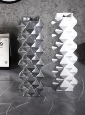 插现代简约售创意树脂花器花瓶花样板房楼处桌面电POB视柜玄关饰