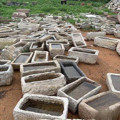 老旧槽养鱼鱼石缸头花盆睡石民莲流水组合间猪槽牛槽马槽庭院2d5Y