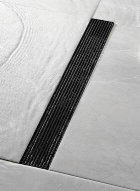 304长不锈钢2条形黑色DL2232欧式卫生间藏浴室防臭防反味隐式地漏