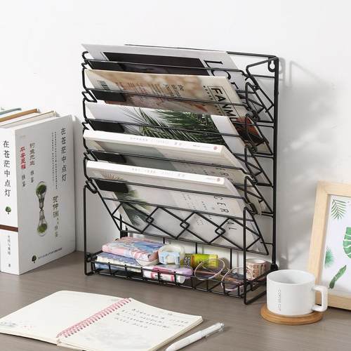 办公用文件文架桌面资料整理件框件a4文置物收纳架可折叠WJJ-TY可