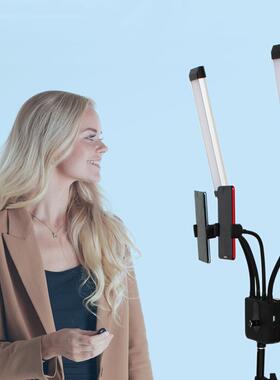 新款直双臂灯LEDHD-5X双机位影灯拍照美颜播摄嫩肤美手机拍照补白