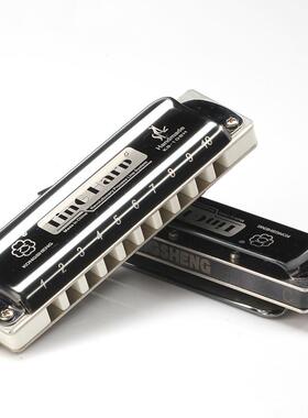 孔声10孔布HHN鲁斯口琴K0-1BH蓝调S器成人演奏练习初学者学乐习口