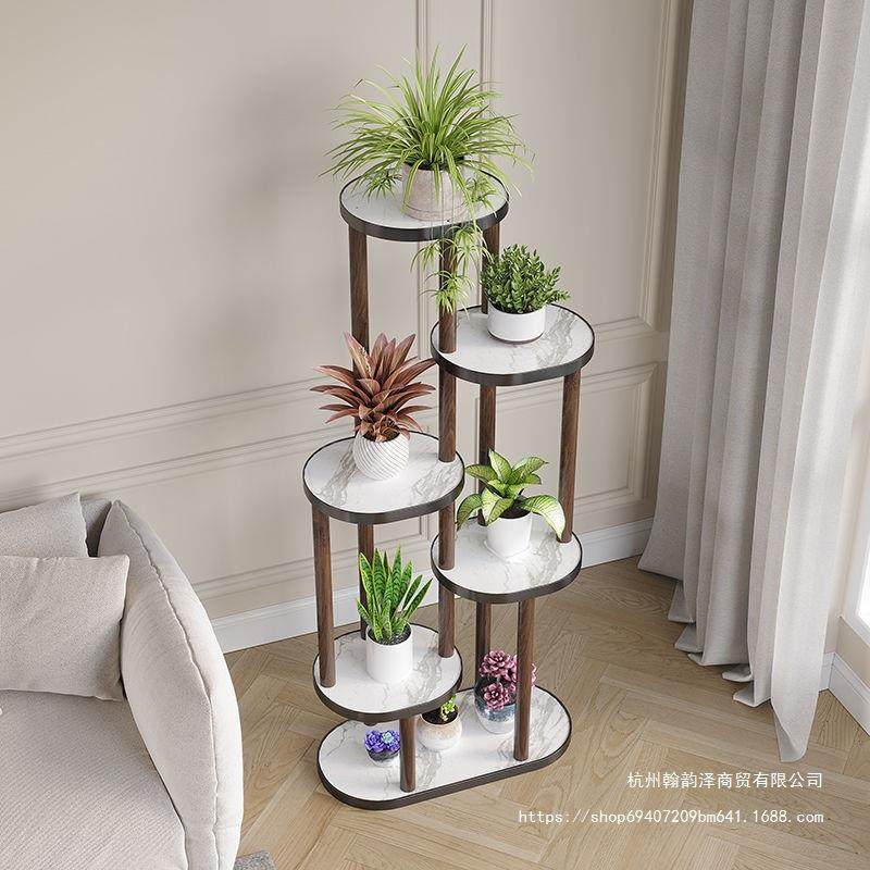 实木花架子客1厅落地式阳多台层玄物关置架室内绿萝植庭院物摆放