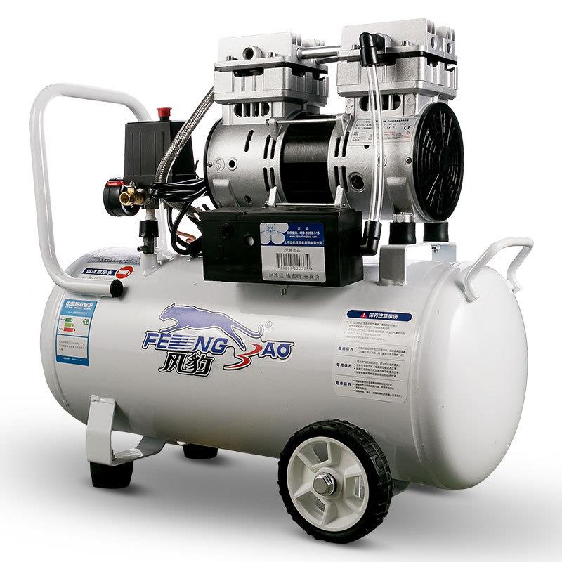风空压机上2海便携无油低豹空气压缩机气动音高压小2530型家用气