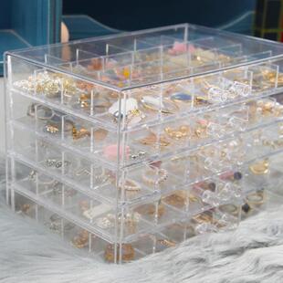 珠子收克纳盒美甲放钻饰收品纳柜抽屉多格式见详情亚力透明专业美