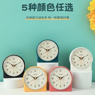 老床头音小台钟卧室式 小学生时钟起床静F967S986人桌面 闹钟台新款
