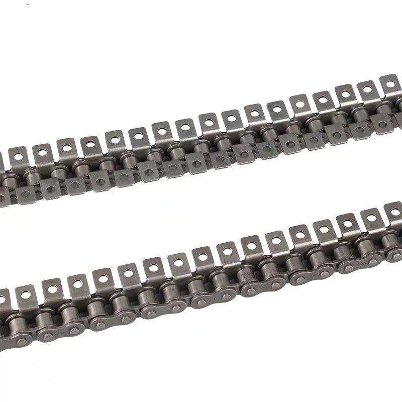 工业传节节链条内动外弯板输送链条单0/双侧内外弯板弯孔08B1A12A