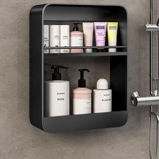 免孔洗室漱台收纳架卫生间浴置物架壁挂多层墙0上收打纳式整理架