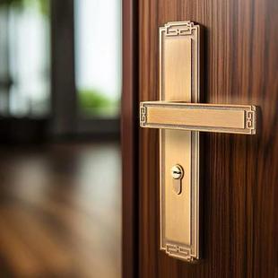 奥仕新中式 15静音用通用型 门锁室内卧室门锁房复古门家把手Z5819