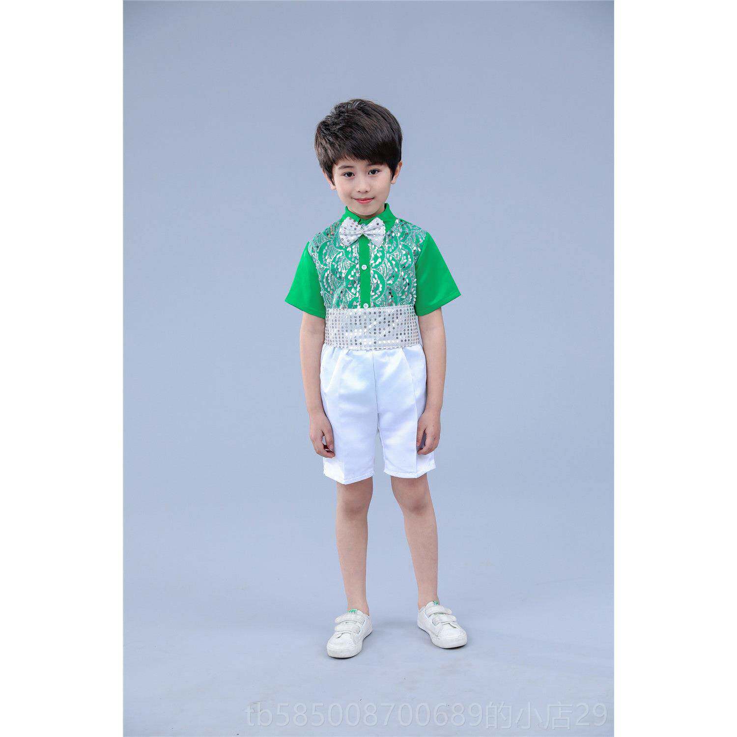 高档一儿合童小学生唱表演服主裙舞蹈服装蓬蓬裙六纱裙礼服公碟片