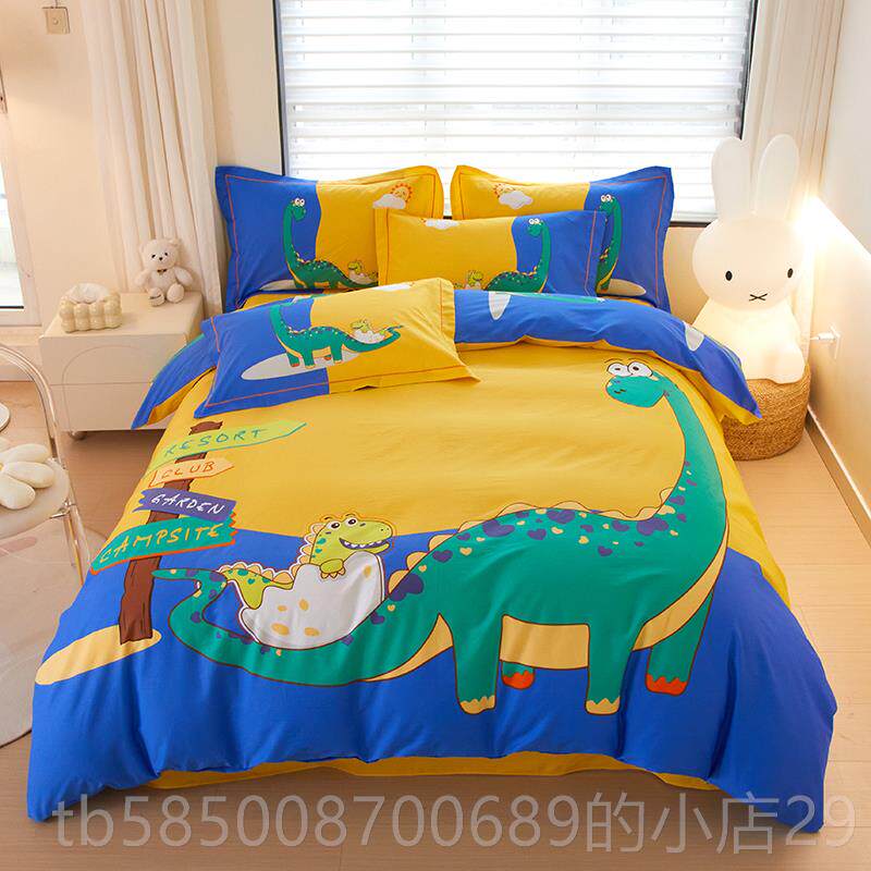 新款纯全棉纹英伦风8四件套条格欧美被套床斜笠1.米1.m52床品秋冬