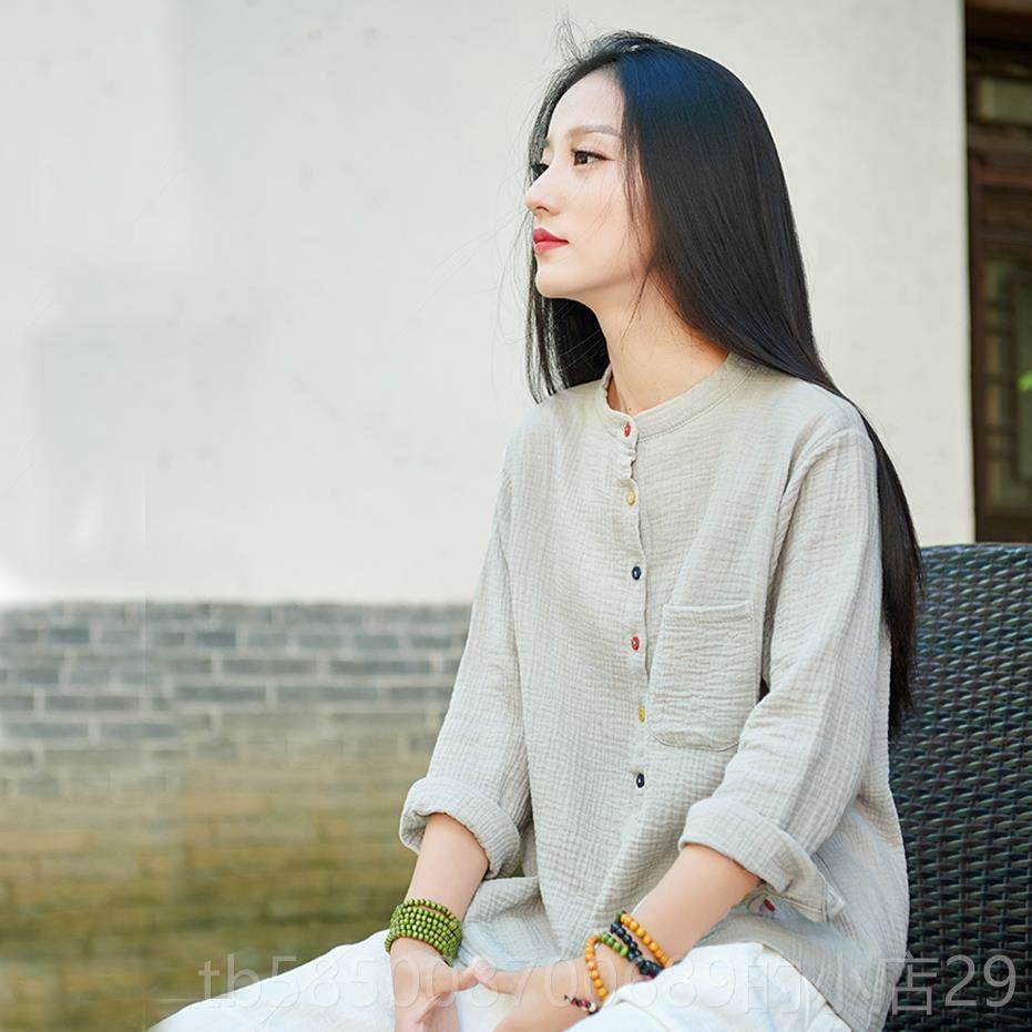 新款太家极服女棉麻衣服春秋新款太极服亚麻陈沟太极拳练功服晨练