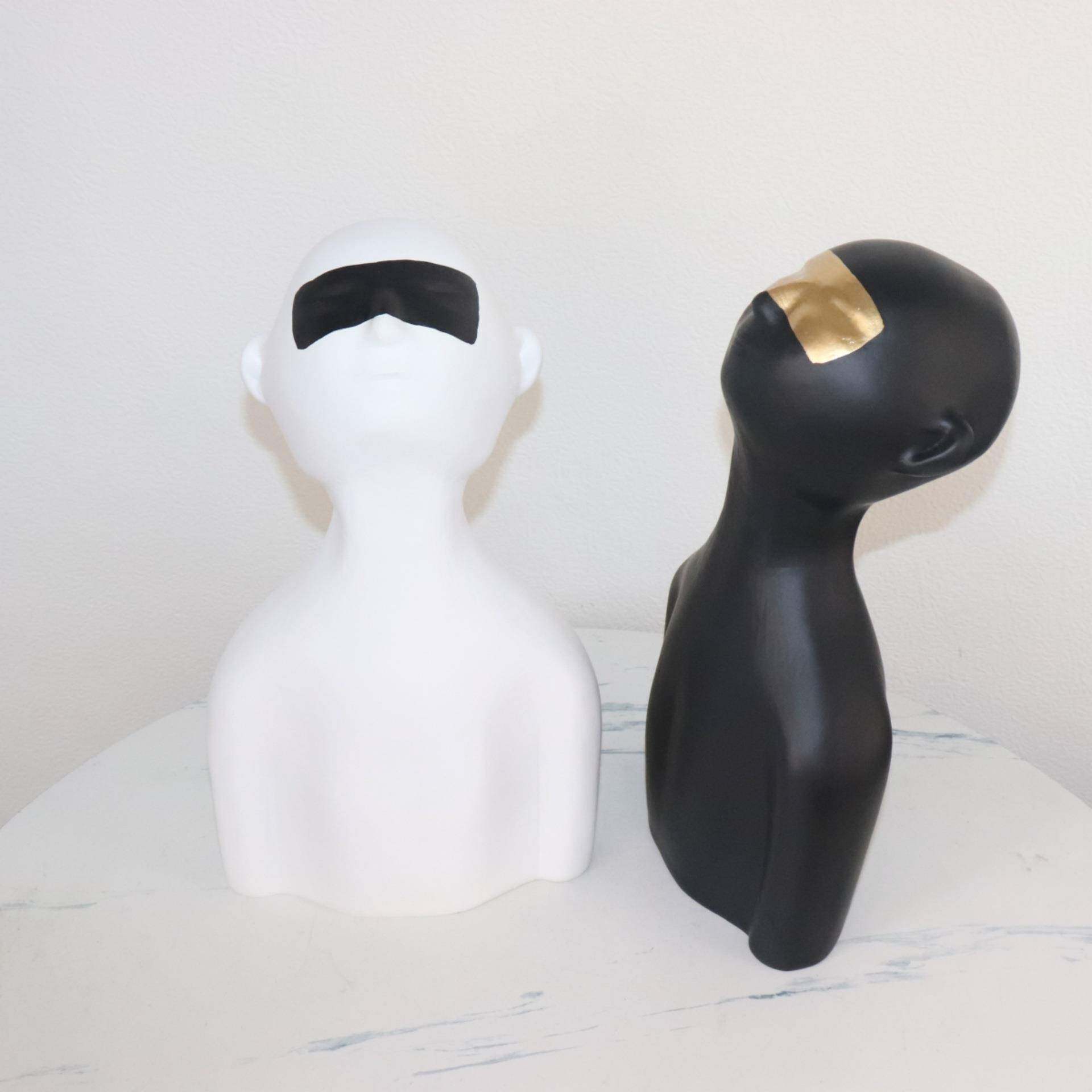 简约现代创抽象-人物雕塑摆件样板房厅客卧饰室售楼处意家居软装