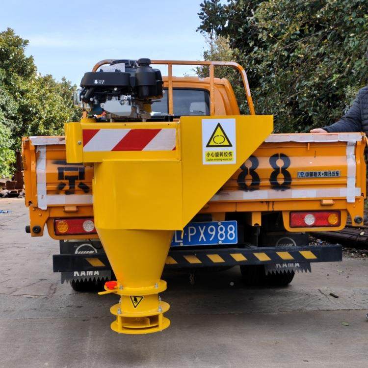 汽油离心车挂式融雪剂卫撒公布机市政3路环道车路载式融雪撒盐机