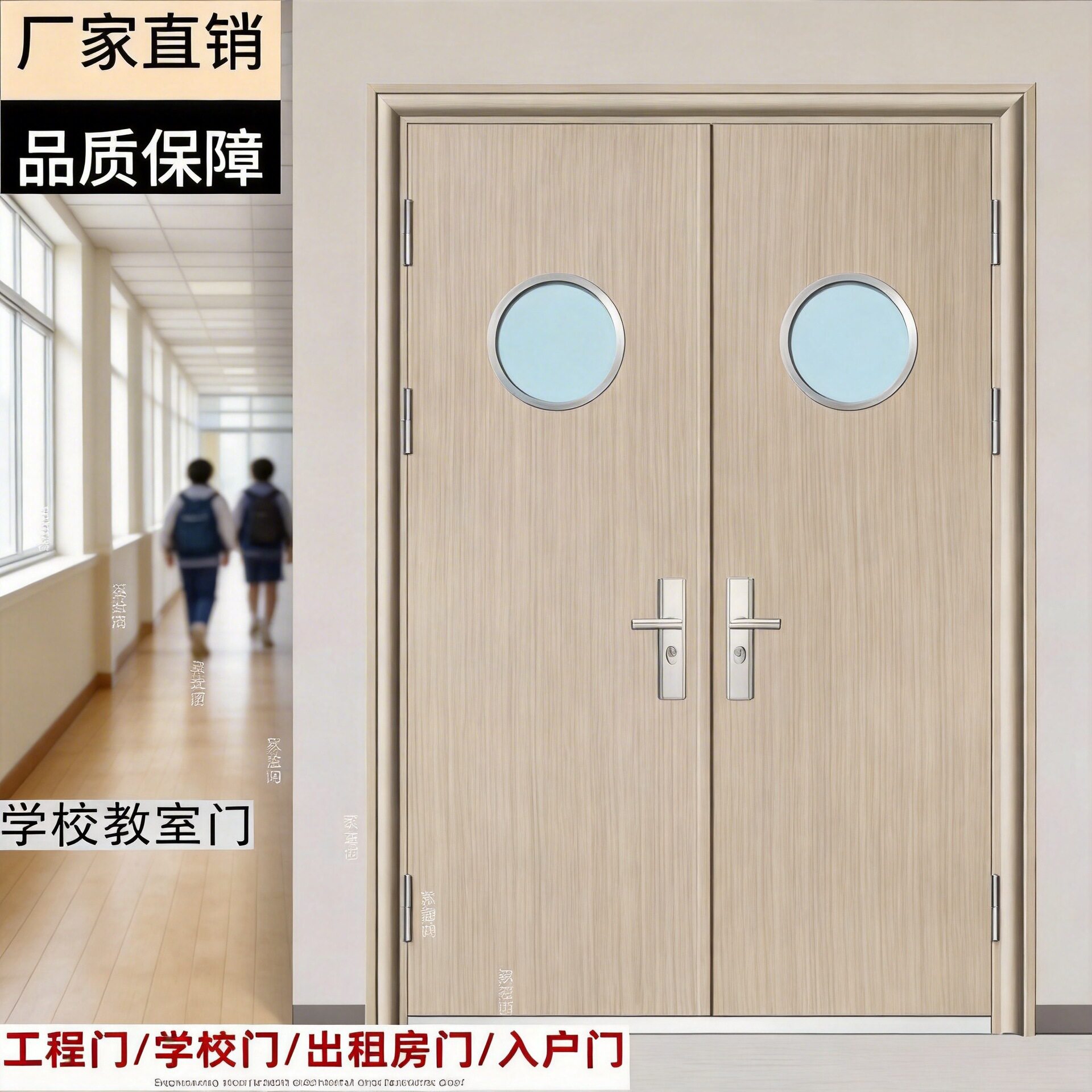 厂家防盗门转印色学校教室单开门家用钢制门室内门防火工程门