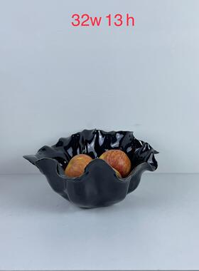 代简则约轻奢陶瓷果盘客厅餐厅餐桌饰茶几收纳盘创意现GZN不规装