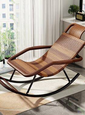 躺椅阳台家发用休懒厅37560人客摇椅大人逍遥椅午休老人沙藤闲椅