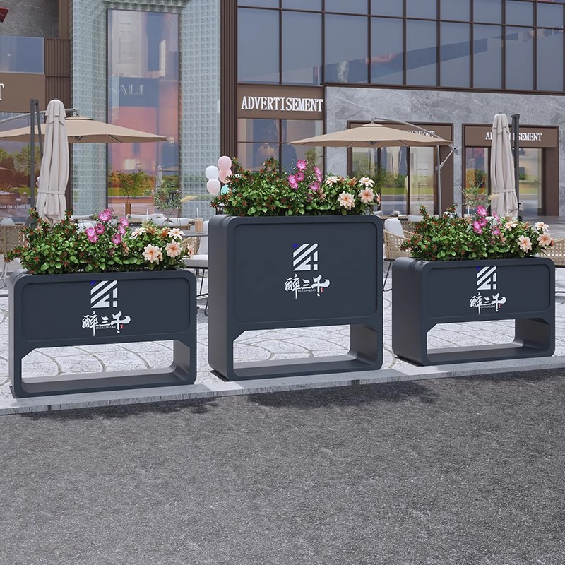 户外市政不锈钢花箱护栏组合