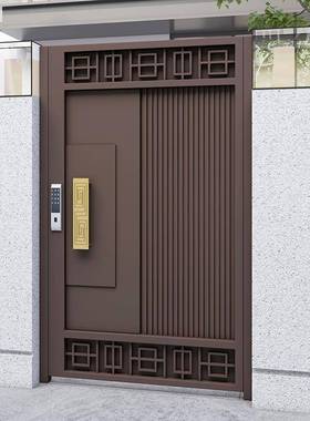 无品牌/铝艺庭铝院门花入户门园单双开合金大门栏户外别墅门农村