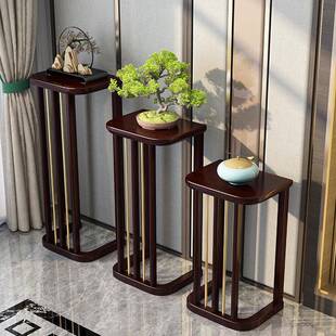 中式实木花架家用阳台客厅高地低落盆栽新置764物架花盆摆设花几