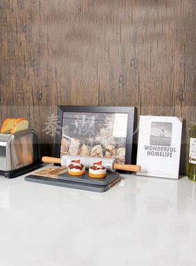 新中式样间厨板JJ台面装装饰画砧房板擀面杖吐司机套道具酒展厅软