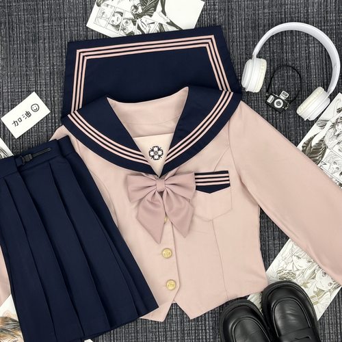 夏日和风铃 草莓可可 原创JK制服水手服短袖夏服日系学院风甜美